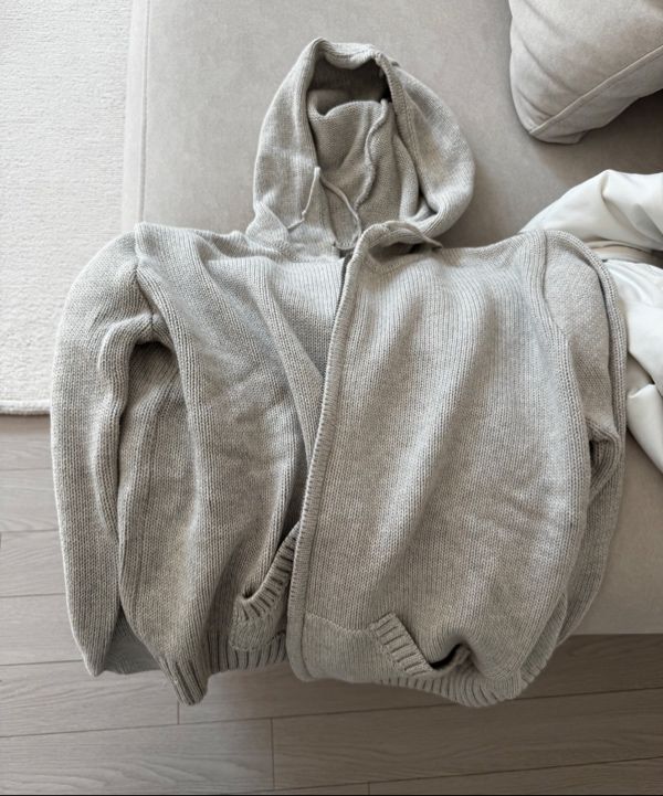 MUSINSA | GLOWNY G CLASSIC KNIT ZIP UP (GRAY)