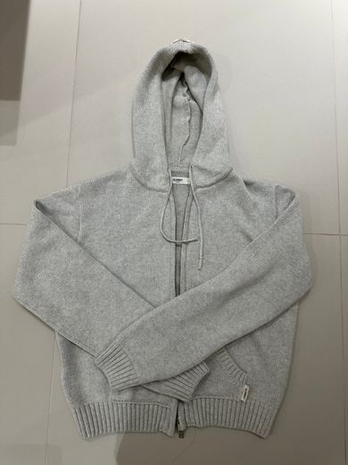 MUSINSA | GLOWNY G CLASSIC KNIT ZIP UP (GRAY)