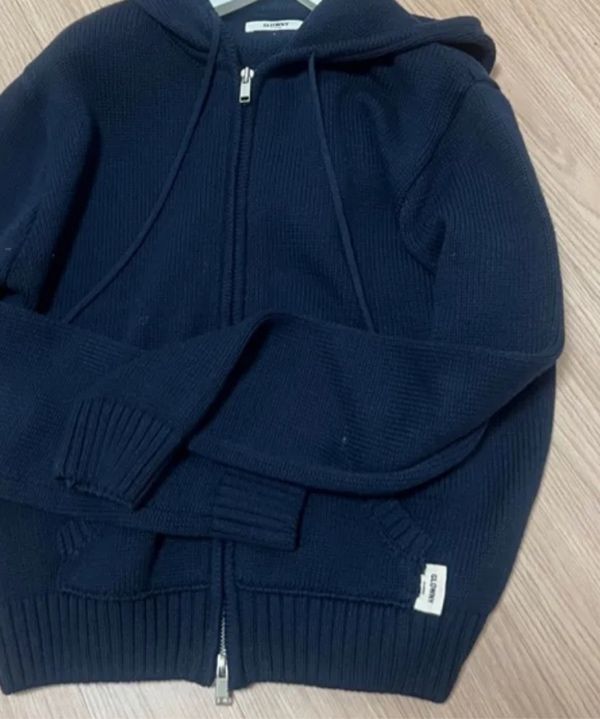 MUSINSA公式 | GLOWNY G CLASSIC KNIT ZIP UP (NAVY)