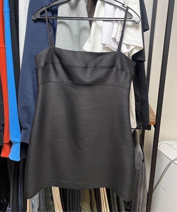 MUSINSA公式 | GLOWNY G SLIP MINI DRESS (BLACK)