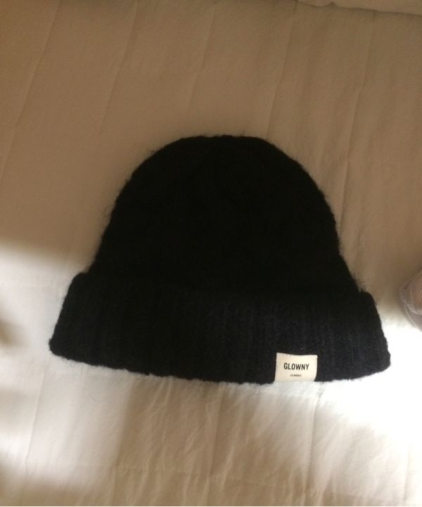 MUSINSA | GLOWNY G CABLE BEANIE (BLACK)