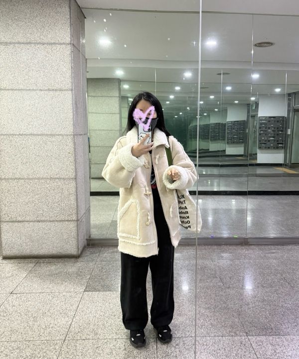 MUSINSA | ETMON Reversible Duffle Mustang Coat, Beige