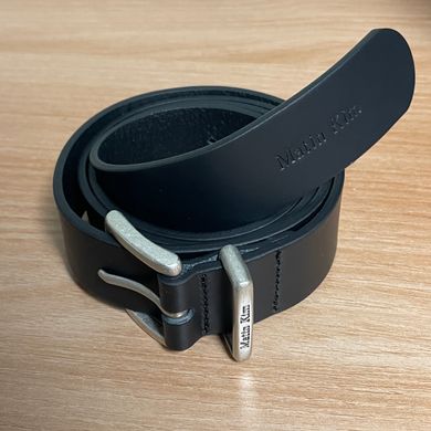 MUSINSA | MATIN KIM VINTAGE LEATHER BELT IN DARK BROWN