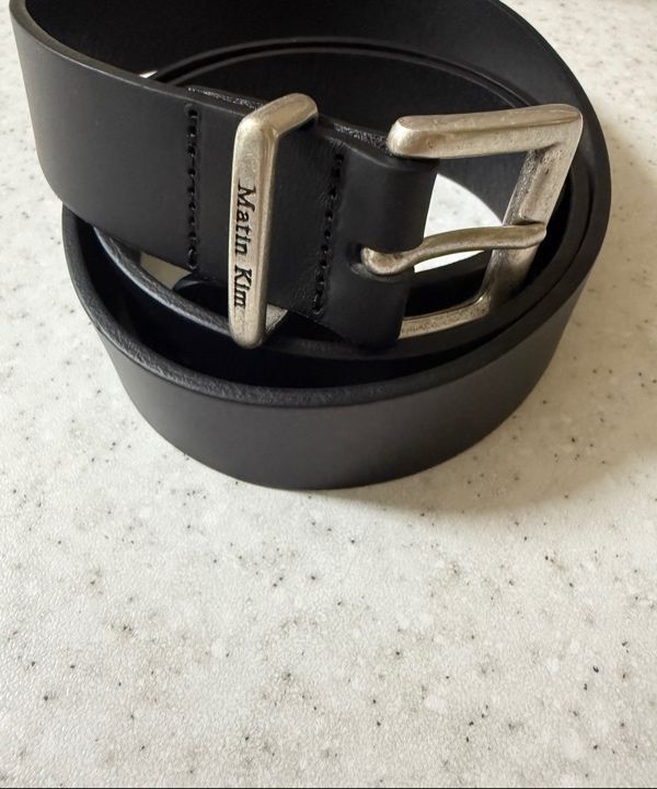 大人気【MATIN KIM】VINTAGE LEATHER BELT ●送料・関税込● MUSINSA | MATIN KIM VINTAGE LEATHER BELT IN DARK BROWN