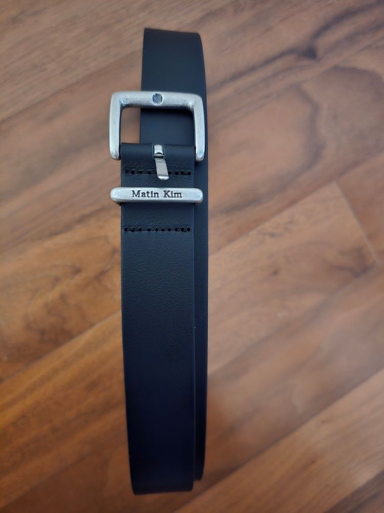 MUSINSA | MATIN KIM VINTAGE LEATHER BELT IN DARK BROWN