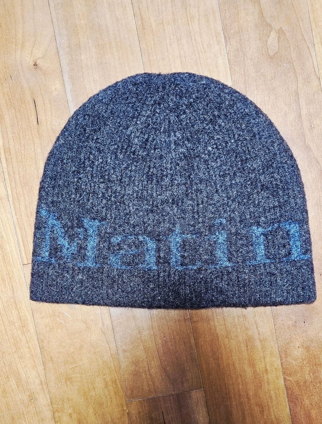 MUSINSA公式 | MATIN KIM LOGO HEAVY KNIT BEANIE IN BROWN