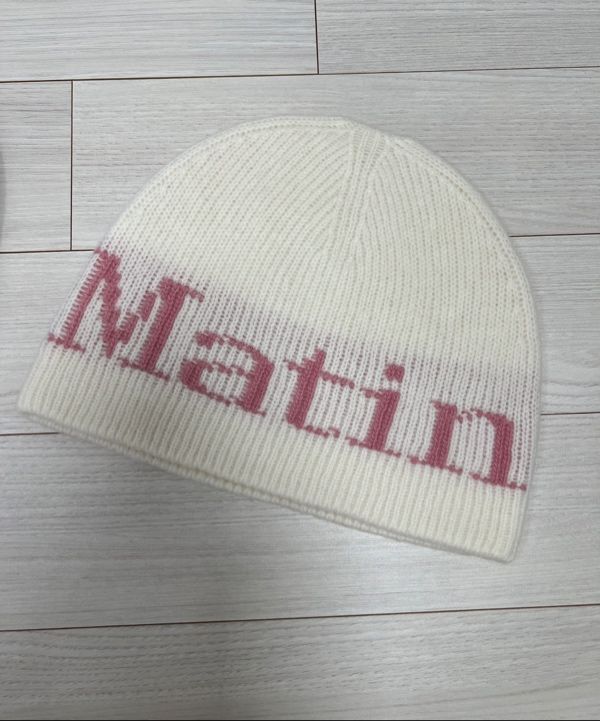 Matin Kim ニット帽 ビーニー　ホワイト Matin Kim サマービーニー ニット帽 ホワイト - メルカリ