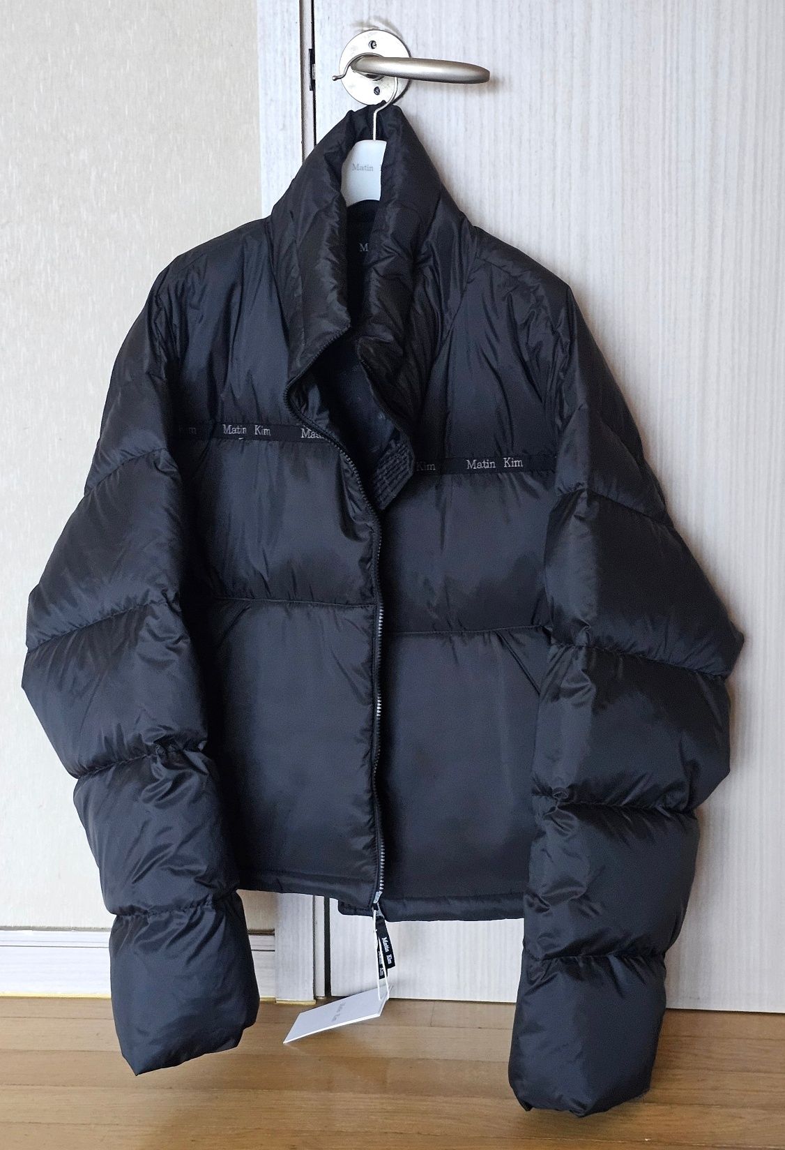 MUSINSA公式 | MATIN KIM LOGO TAPING PUFFER DOWN JUMPER FOR MEN IN