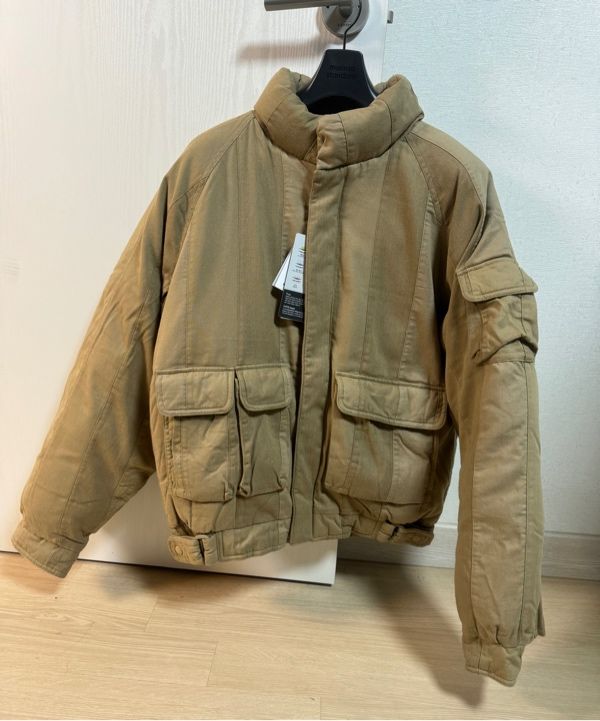 MUSINSA | thisisneverthat® Patchwork Multi Pocket Down Jacket Khaki