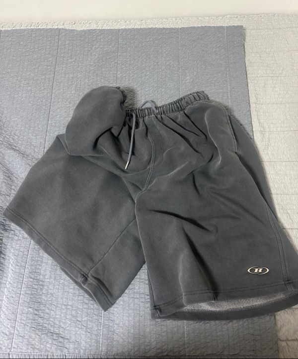MUSINSA | BORN TO WIN CHROME B PIGMENT HALF PANTS LONG VER