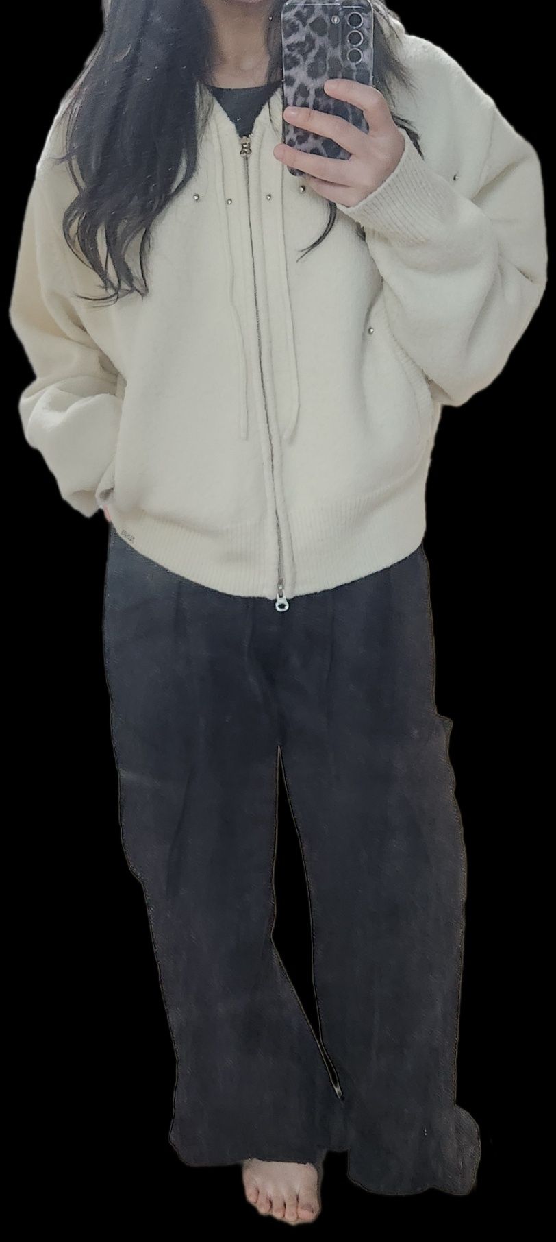 アウターその他 ROCKCAKE Studded Knit Hood Zip Up Black RC24KN02600 MUSINSA | ROCKCAKE Studded Knit Hood Zip Up - Black