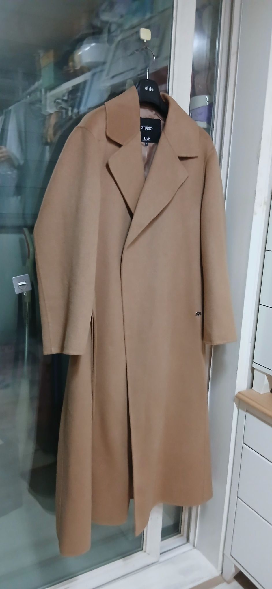 MUSINSA公式 | LAP (ハンド)ベルト付きオーバーサイズロングコート