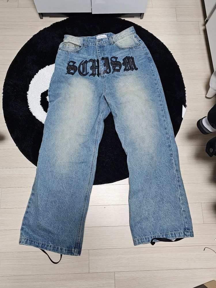 MUSINSA公式 | SCHISM INDUCING SCHISM PATCH JEANS BLUE