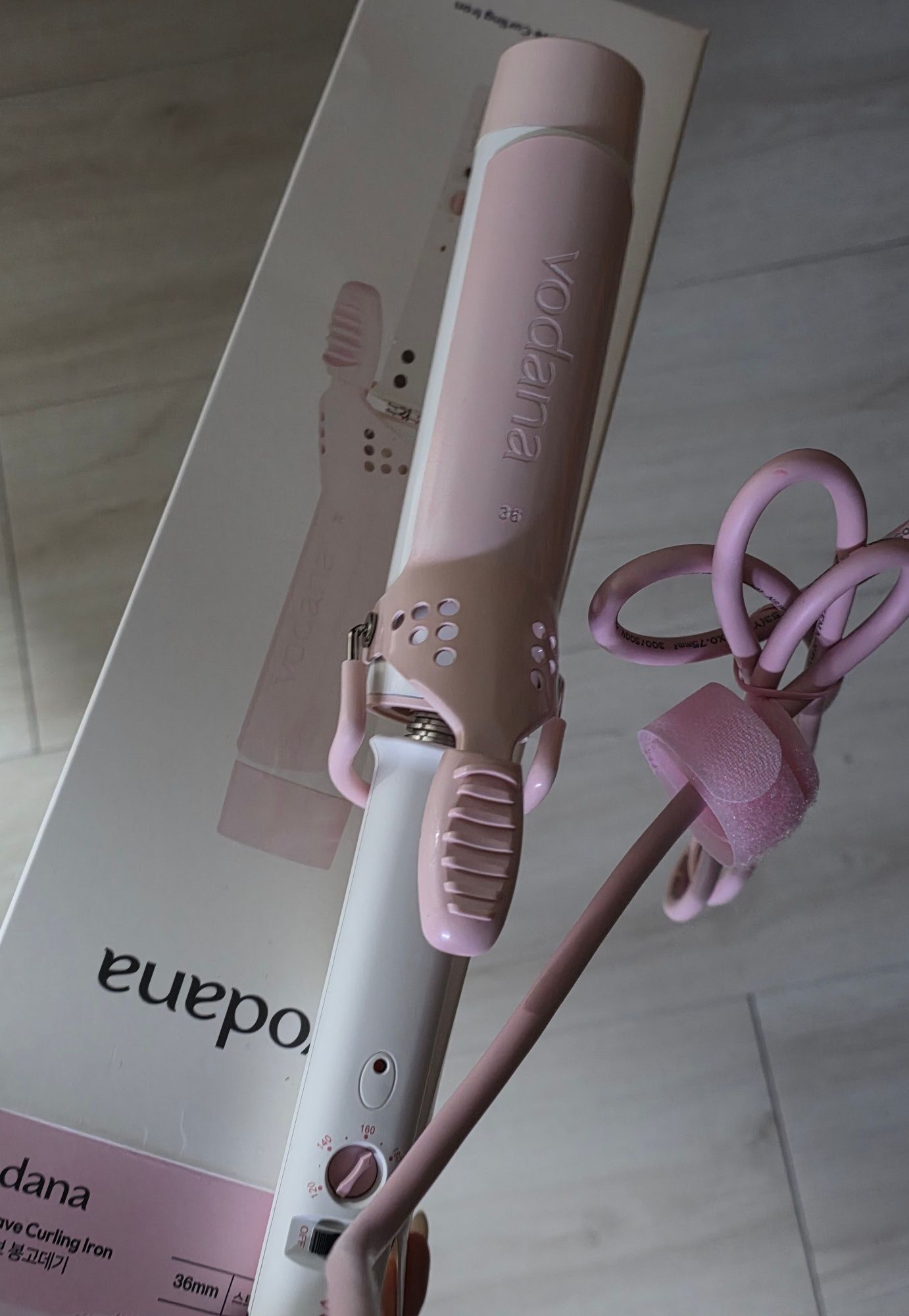 MUSINSA | VODANA Glamwave Bongo Curling Iron 36mm Strawberry Cream