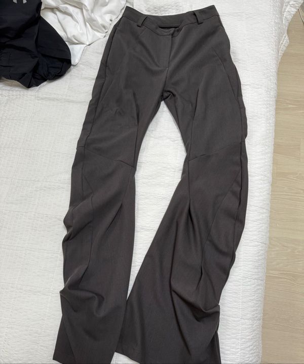 MUSINSA | FLAREUP Asymmetrical Drape Pants (FL-245_Charcoal)