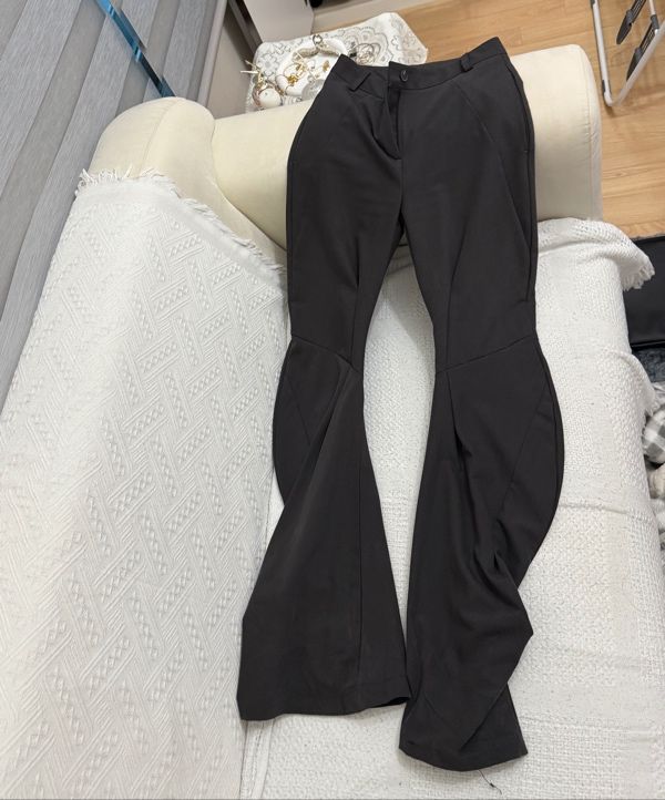 MUSINSA公式 | FLAREUP Asymmetrical Drape Pants (FL-245_Charcoal)