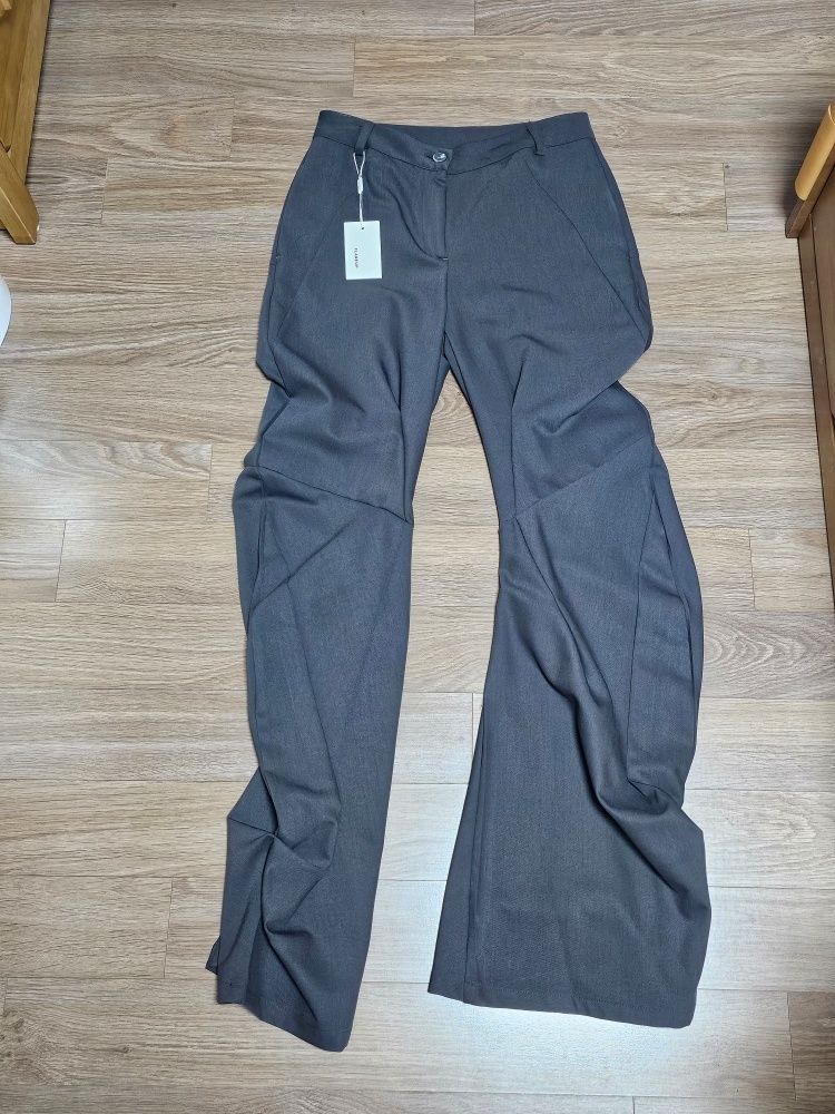 MUSINSA公式 | FLAREUP Asymmetrical Drape Pants (FL-245_Charcoal)
