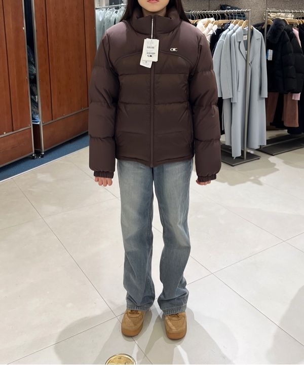 MUSINSA | OIOICOLLECTION All Day Signature Down Jacket [BROWN]