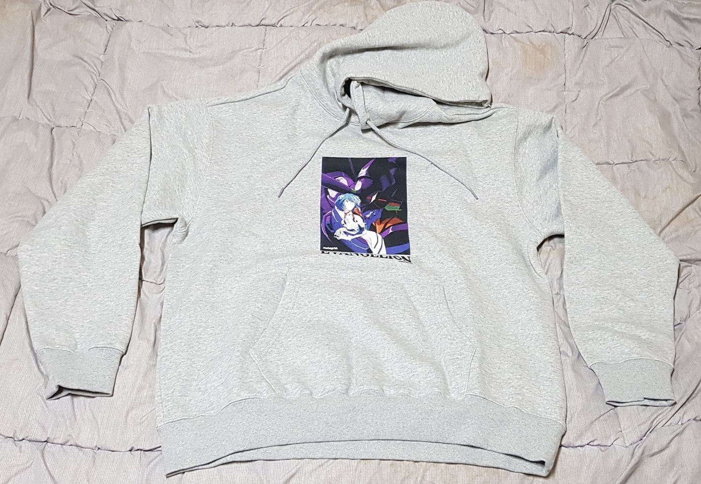 MUSINSA | MAHAGRID EVANGELION HOODIE GREY(MG2EFMM405B)