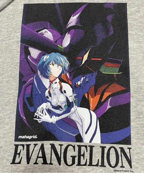 さらに100円引き◆MAHAGRID◆EVANGELION HOODIE EVANGELION HOODIE [GREY] - MAHAGRID