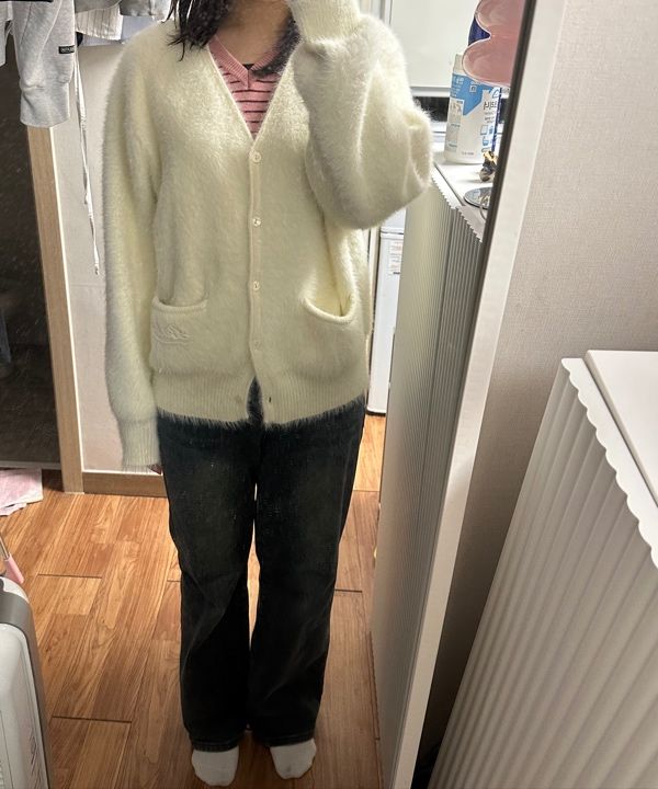 BADBLOOD♥BS Mohair V-neck Cardigan/追跡付 MUSINSA | BADBLOOD BS Mohair V-Neck Cardigan - Red