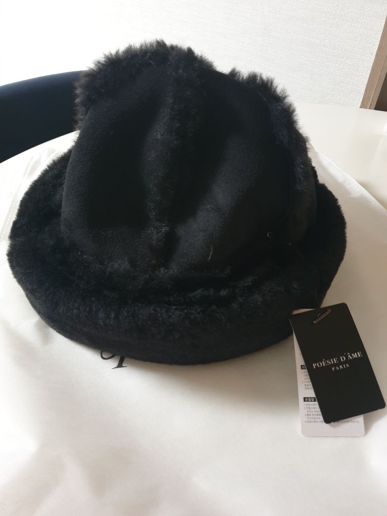 ハット POESIE DAME : 24FW / FUR TOQUE HAT (3COLORS) FUR TOQUE HAT IN SUEDE BLACK | POESIEDAME
