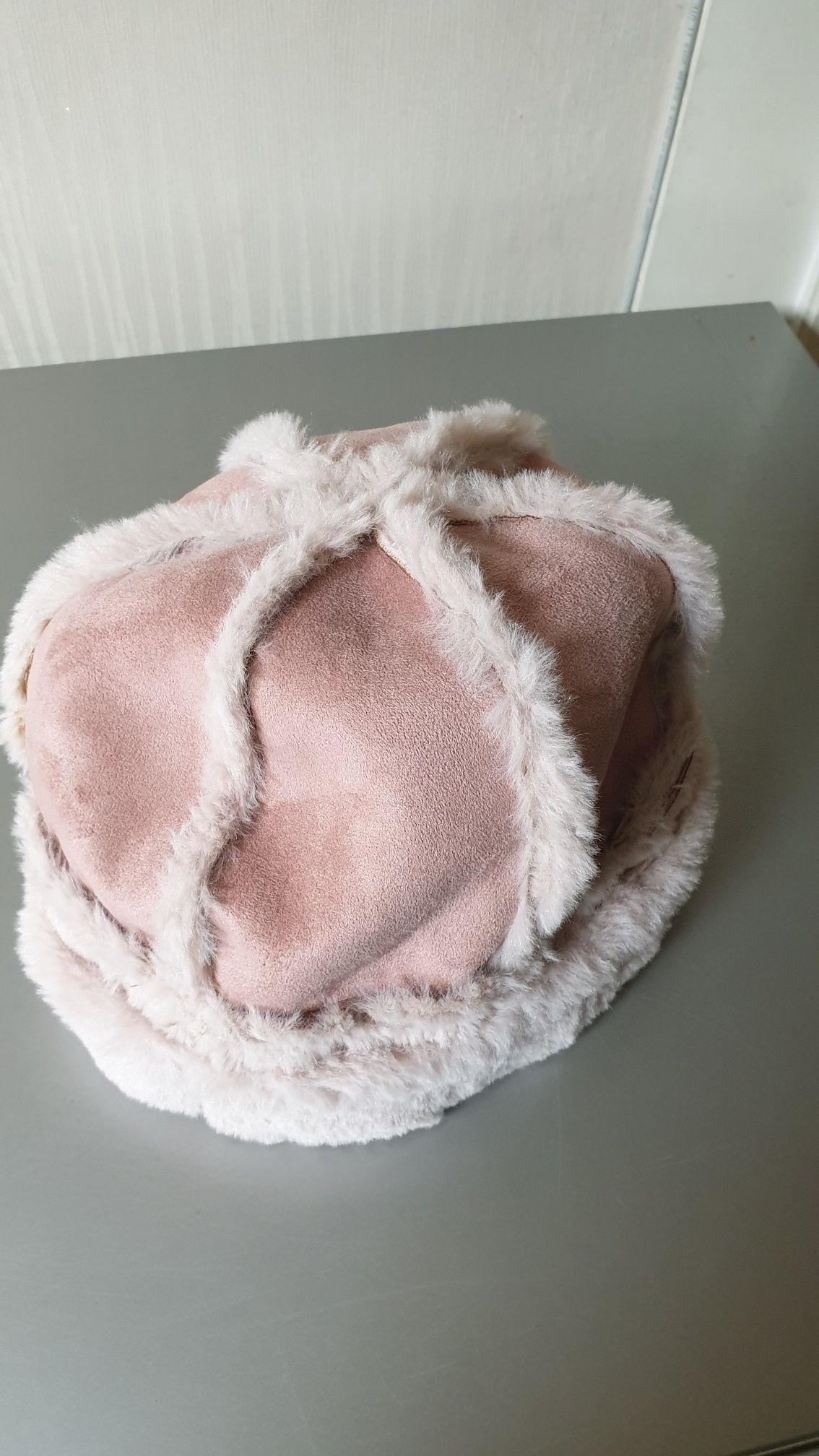 MUSINSA | POESIEDAME FUR TOQUE HAT IN SUEDE CREAM