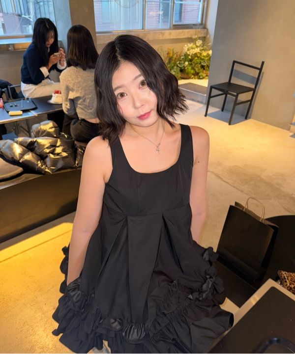【Sinoon】25SS/韓国人気 ★ Frill Sleeveless Dress ★ 2 COLOR SINOON ｜시눈 공식 온라인 스토어
