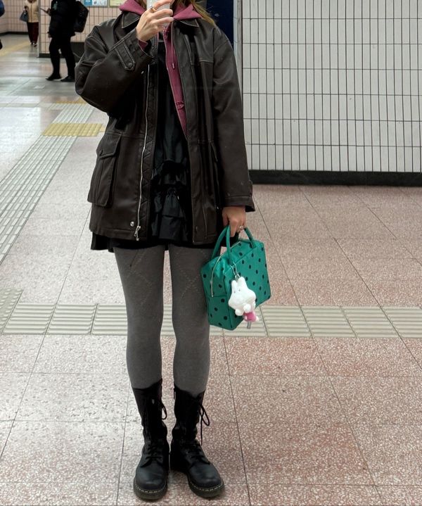 MUSINSA公式 | SINOON Washing Leather Half Jacket (Brown)