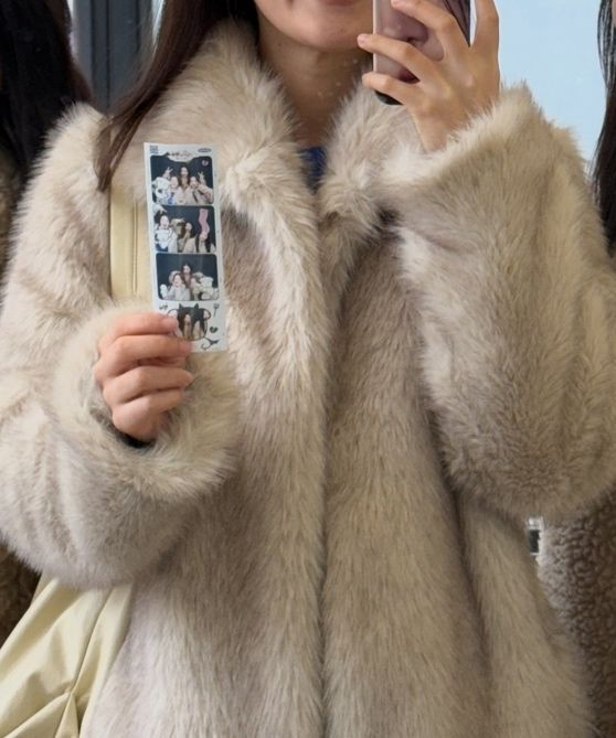 MUSINSA公式 | SINOON Heavy Mix Fur Jacket (Ash Brown)