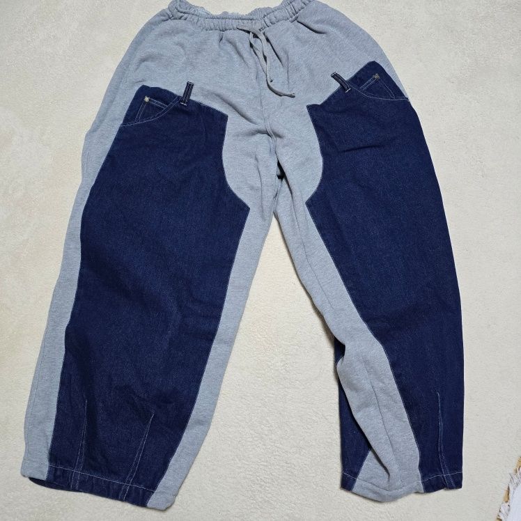 【ANGLAN】24FW★ [AG] Denim Double Sweat Balloon Pants AG] Denim Double Sweat Balloon Pants - Melange Grey - ANGLAN