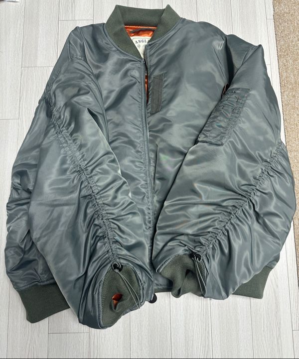 【ANGLAN】24FW★ [AG] Bulky Shirring MA-1 Jacket org.jpg