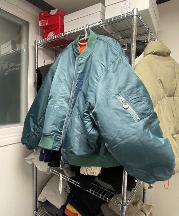 【ANGLAN】24FW★ [AG] Bulky Shirring MA-1 Jacket ANGLAN】24FW☆ [AG] Bulky Shirring MA-1 Jacket