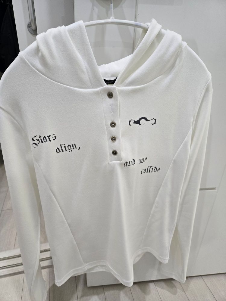 ★MAGORENSEOUL★ Stars Slim Fit Hood Long Sleeve White CNLS0 MUSINSA | MAGORENSEOUL Stars Slim Fit Hood Long Sleeve White
