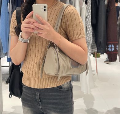 MUSINSA | MATIN KIM BUCKLE STRAP SHOULDER BAG IN BROWN