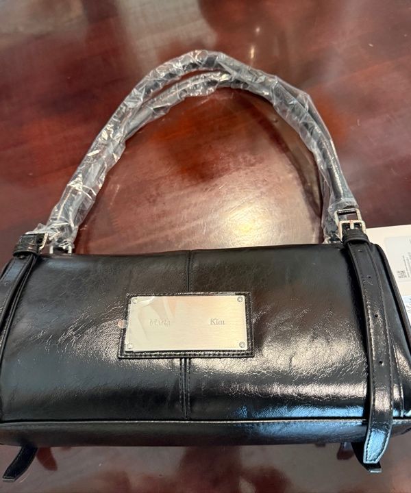 MUSINSA公式 | MATIN KIM BUCKLE STRAP SHOULDER BAG IN BLACK