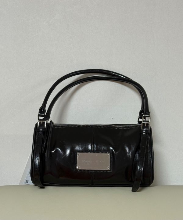 MUSINSA | MATIN KIM BUCKLE STRAP SHOULDER BAG IN BLACK