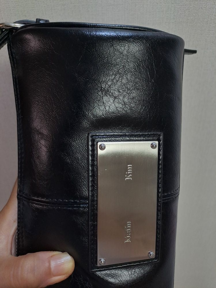 MUSINSA公式 | MATIN KIM BUCKLE STRAP TWO WAY MINI BAG IN BLACK