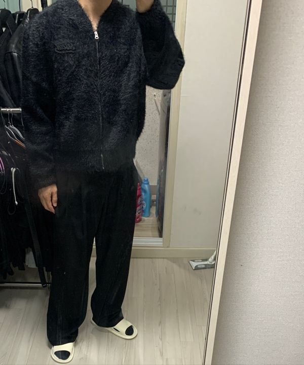 BADBLOOD★韓国大人気 BS Mohair Zip-UP Jacket MUSINSA | BADBLOOD BS Mohair Zip-Up Jacket - Black