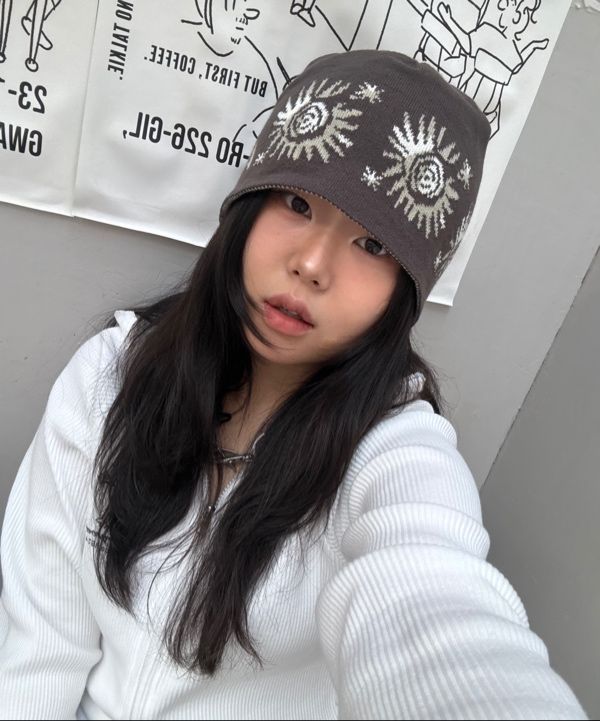 ◆AAKAM◆ Sun Jacquard Beanie Blue HEADWEAR - BEANIE - AAKAM