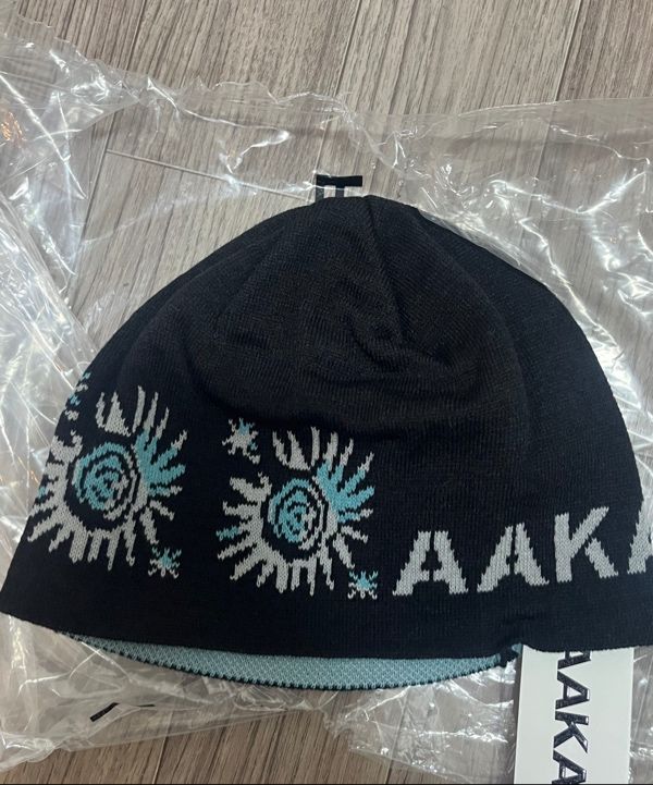 MUSINSA | AAKAM Small Sun Jacquard Beanie (Black)