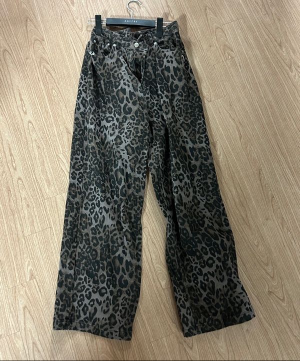 MUSINSA公式 | AAKAM Leopard Pattern Cotton Pants (Purple)