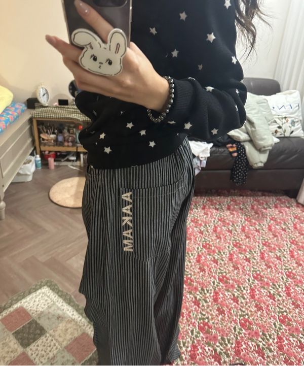 AAKAM ■ Knee Pin-tuck Stripe Denim Pants MUSINSA | AAKAM Knee Pin-tuck Stripe Denim Pants (Black)