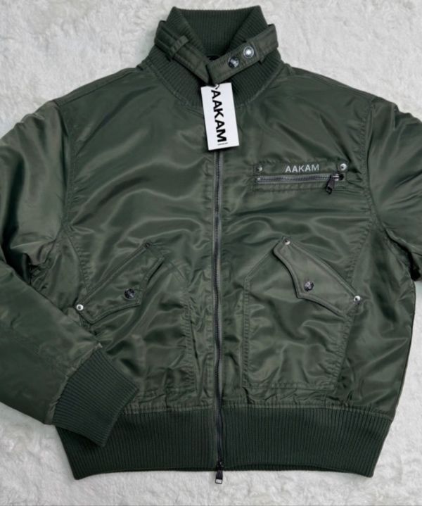 ジャケット・アウター AAKAM High-Neck Bomber Jacket (Black) AAKAM □ High-Neck Bomber Jacket (AAKAM/ジャケットその他