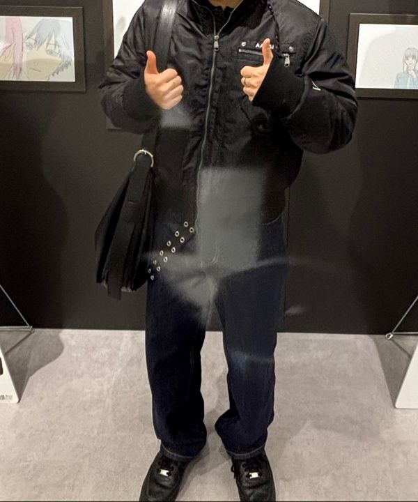 MUSINSA | AAKAM High-Neck Bomber Jacket (Black)