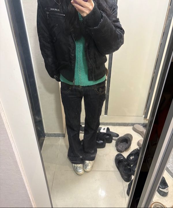 MUSINSA公式 | AAKAM High-Neck Bomber Jacket (Black)