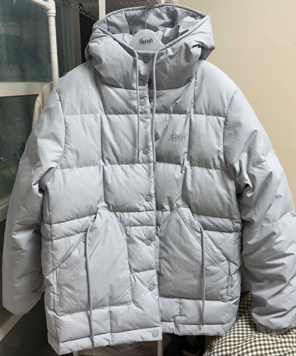 ダウンジャケット・コート sinoon Hoodie Puffer Jacket Greyish Blue MUSINSA | SINOON Hoodie Puffer Jacket (Greyish Blue)