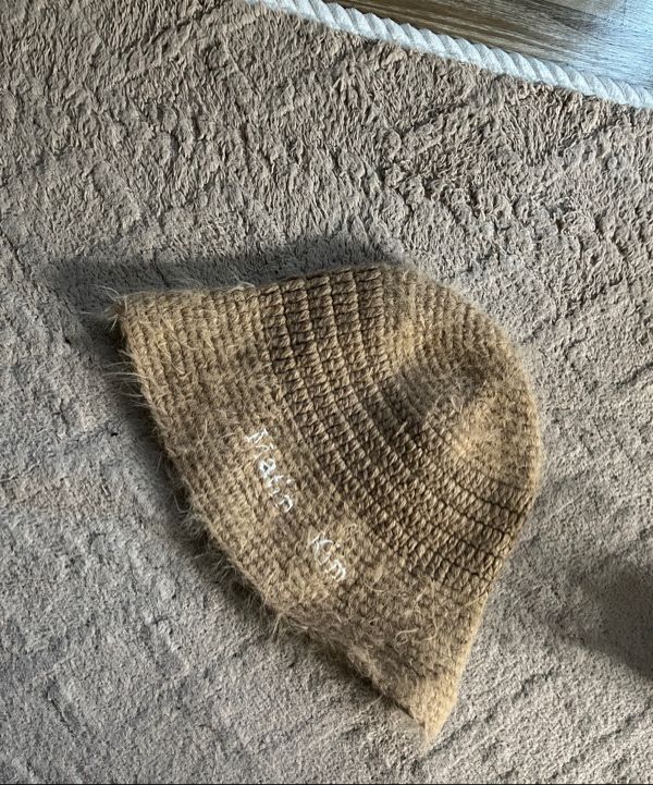 帽子 MATIN KIM LOGO HAIRY KNIT BUCKET HAT MUSINSA | MATIN KIM LOGO HAIRY KNIT BUCKET HAT IN BEIGE