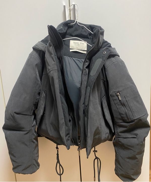 MUSINSA公式 | MATIN KIM LAYERED HOODY BOMBER DOWN JUMPER IN