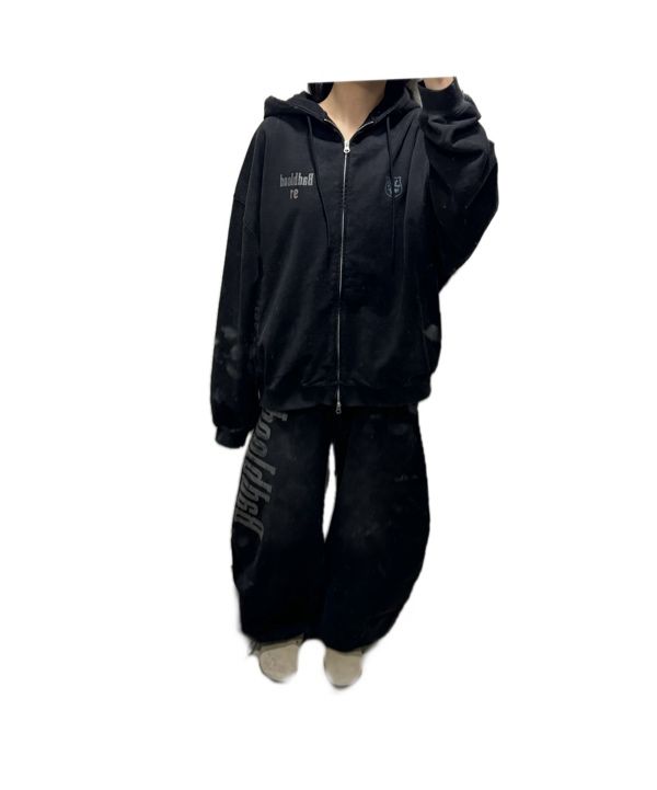 BADBLOOD★韓国大人気 Sun Faded2 Jogger - Black 男女共用 BADBLOOD☆韓国大人気 Sun Faded2 Jogger - Black 男女共用